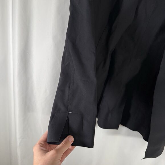 Athleta Jacket Women's 4 Solid Black Open Front Pockets Stretch Nylon - Picture 4 of 10